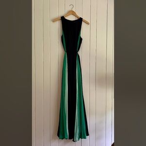 Banana Republic Paneled Maxi Dress, Navy and Green, Size: 8